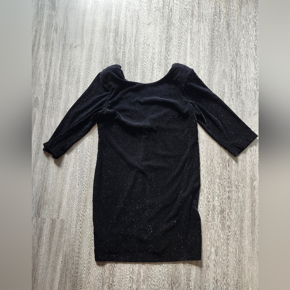 Molly Bracken Sparkling Black Long Sleeve Dress
